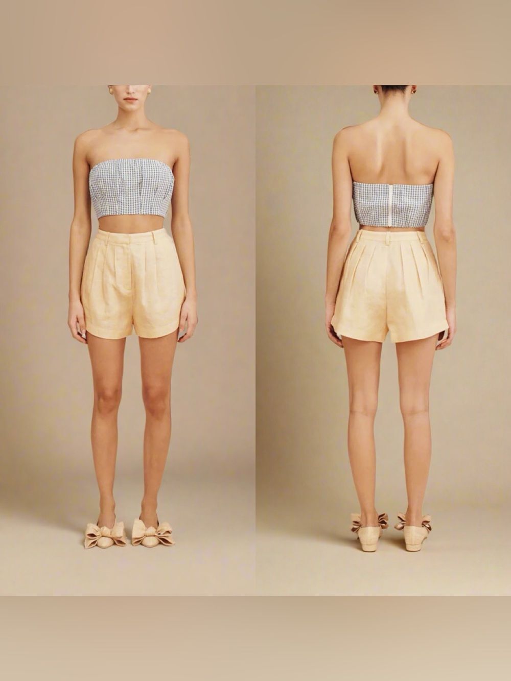 NWT POSSE RIO Linen short in “Dusty Citron” yellow